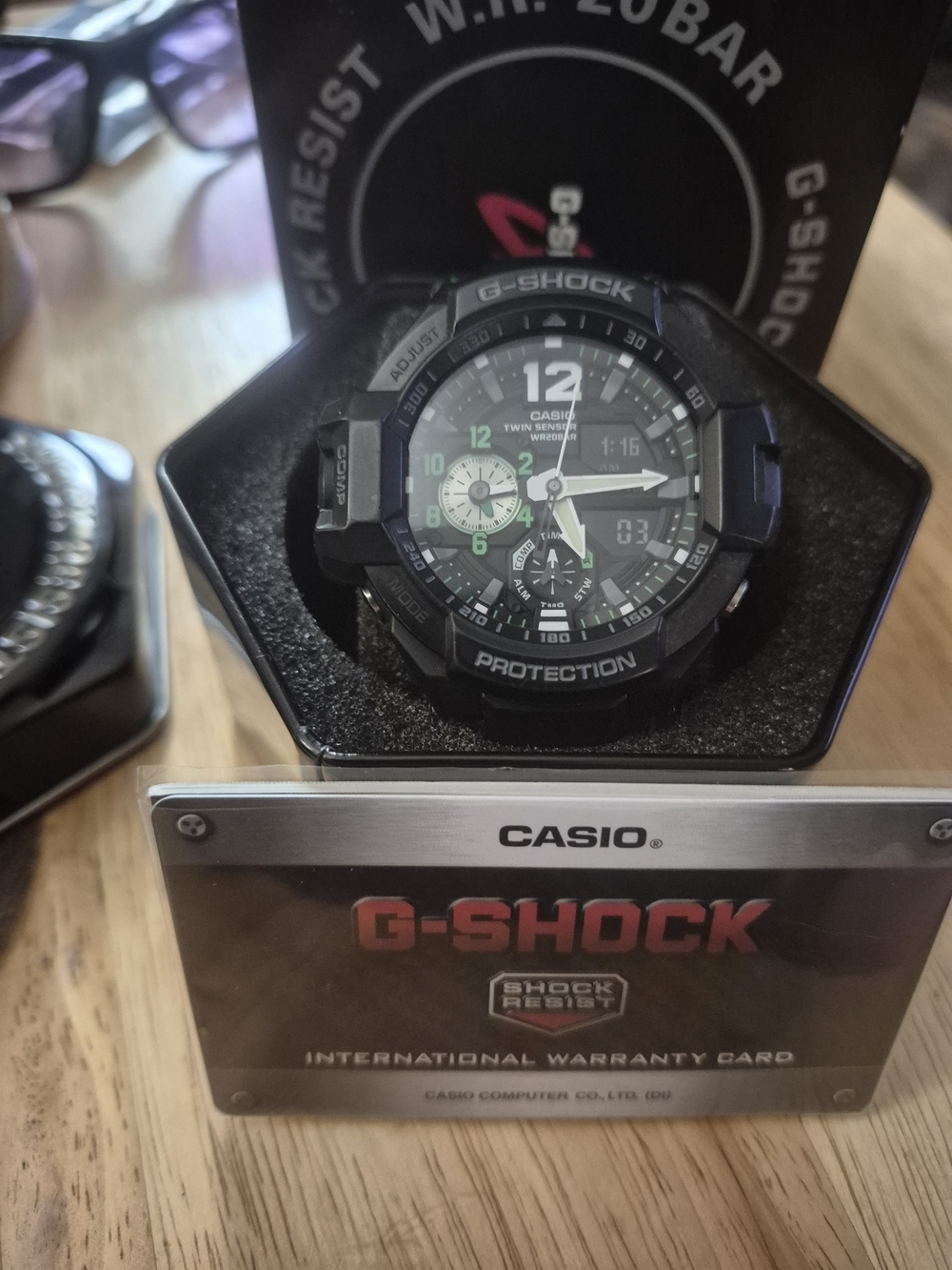 Casio G-Shock Black Watch with Green Highlights,this is A Gravity Master Ga-1100